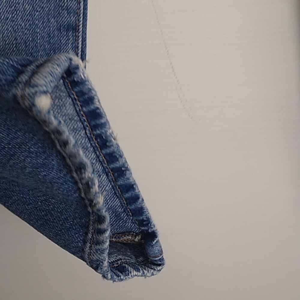 FRAME Women’s Le Original High rise Distressed Button fly Jeans sz 25 light wash - Picture 4 of 16